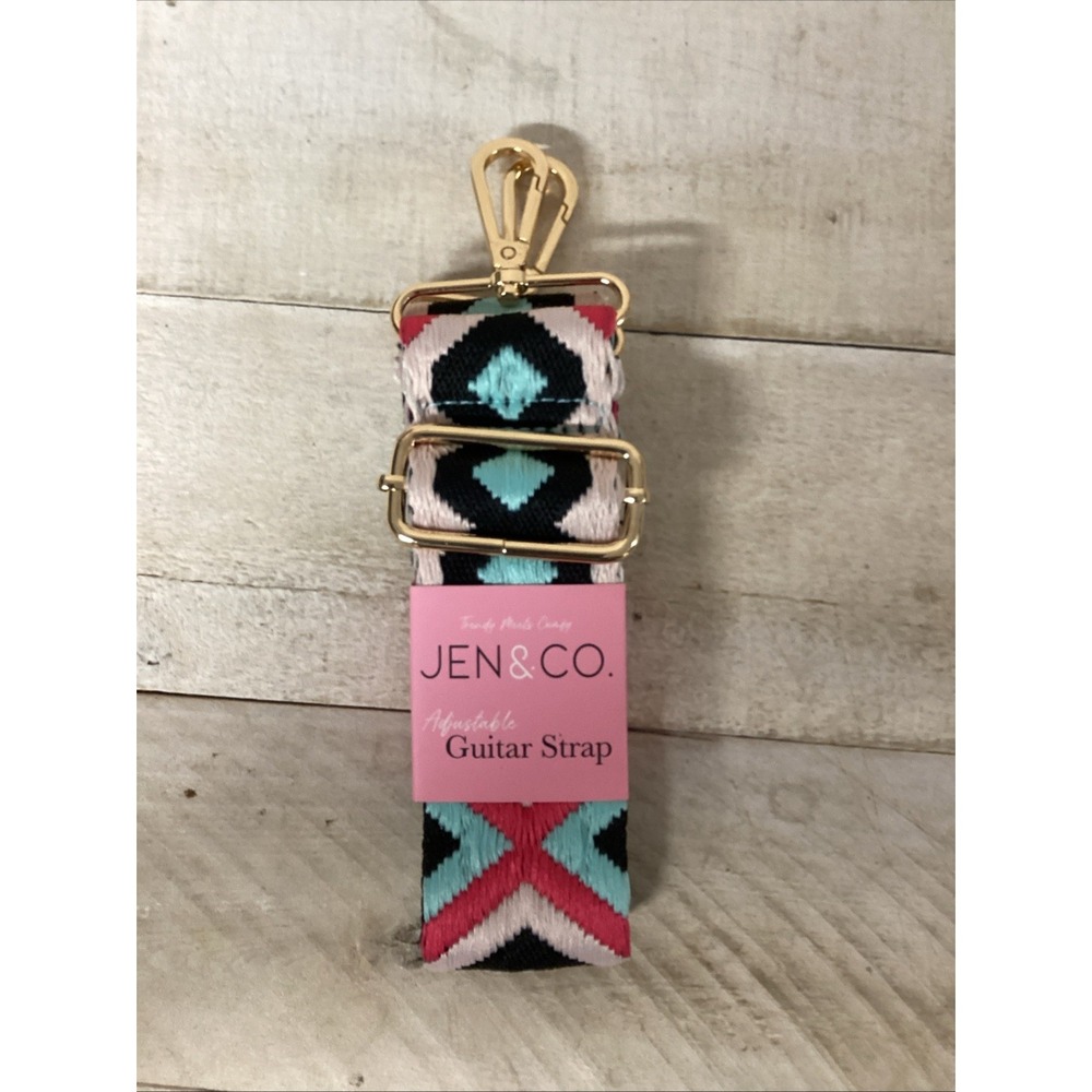 Jen & Co Multicolor Aztec Adjustable Guitar Strap Fast Shipping